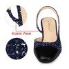 Allegra K Women's Plaid Cap Toe Slingback Chunky Heel Pumps - 4 of 4