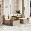 vidaXL Garden Sofa Set Beige PE rattan Large Modular Garden Sofa Set - 2 of 4