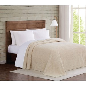 Marshmallow Faux Shearling Bed Blanket - Brooklyn Loom - 1 of 4