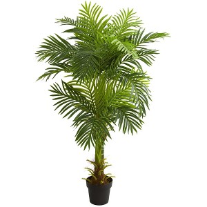 Nearly Natural 5-ft Double Stalk Hawaii Palm Artificial Tree - 1 of 1