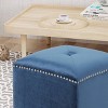 Brantly Glam Velvet Ottoman - Christopher Knight Home - 4 of 4
