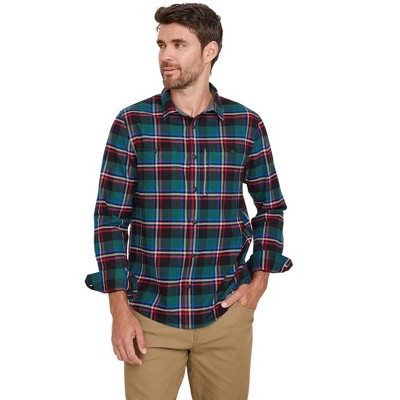 Jockey Outdoors By Luke Bryan Men's Flannel Field Shirt Xl Green Canoe Plaid  : Target