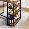 Garvee Bar Stools Set of 2, 37 Inch Barstools With Metal Legs PU Seats Chairs With Backrest Kitchen Height Upholstered Stools - 3 of 4