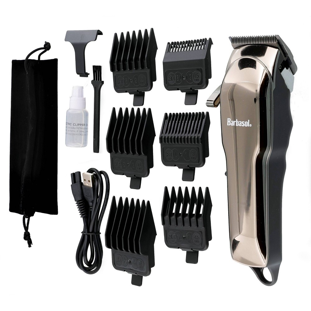 Photos - Hair Clipper Barbasol LCD Display Rechargeable Cordless  6 Guide Combs Battery Hair Trimmer - 10ct 