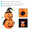 Sunnydaze 4 Foot Self Inflatable Blow Up Jack-O' Lantern Duo with Witch Hat Outdoor Holiday Halloween Lawn Decoration with LED Lights - 4 of 4