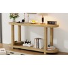 Modern Minimalist Ash Veneer Entryway Table with Streamlined Desktop Design, Stylish Console for Entryways, Hallways, Living Rooms, and Study Rooms - 4 of 4