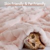 Sapphtopaz 50"x60" Faux Fur Blanket with Basketweave Texture Fluffy Throw Blanket with Warm Comfy Velvet Reverse,Soft Bedding Blanket for Room - 3 of 4