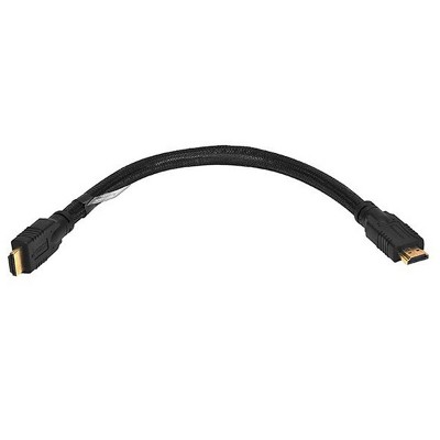 Monoprice Commercial Series High Speed HDMI Cable, 4K @ 24Hz, 10.2Gbps, 24AWG, CL2, 1ft, Black