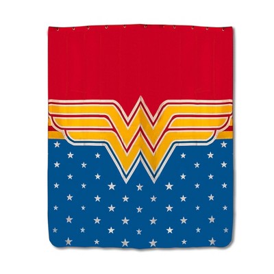 Robe Factory LLC DC Comics Wonder Woman Shower Curtain | 71 x 71 Inches