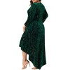 Agnes Orinda Women's Plus Size Mermaid Round Neck High Low Hem Maxi Velvet Formal Dresses - 4 of 4