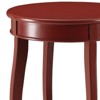 SEVOBAL End Tables stylish Round Double-Layer Wooden Side Table with Practical Shelf for Living Room Bedroom, Red, 24.25"*25.24"*6.5" - 2 of 4