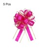 Unique Bargains Christmas Wedding Car Basket Gift Wrapping Big Pull Bow 5 Pcs - 3 of 4