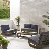 Christopher Knight Home Emma Outdoor Acacia Wood 4 Seater Chat Set with Cushion - 2 of 4