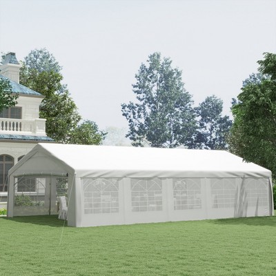 White Heavy Duty Outdoor Party Tent with Removable Sidewalls