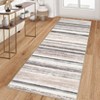 Modern Area Rug Washable Striped Floor Cover with Non-Slip Backing, Stain-Resistant Low Pile Accent Carpet - 4 of 4