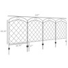 Cesicia 4 Pack Steel Garden Fence Panels, 11.4' L x 43" H, for Yard, Landscape, Patio - 2 of 4
