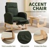 Okak Rocking Accent Chair Armchair with Side Pocket and Upholstered Comfy High Backrest Stripe Glider Chair for Bedroom Lounge Nursery - 4 of 4