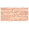 vidaXL Wall Shelf Light Brown 47.2 in.x23.6 in.x(0.8 in.-1.6 in.) Treated Solid Wood Oak - 3 of 4