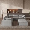 WJShome 160.6" Cloud Modular Sectional Sofa with Storage Ottomans,Convertible Couch Deep Seat for Living Room Sets,Covers Washable&Replaceable - 2 of 4