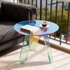Artloge Round Iridescent Rainbow Acrylic End Table w/ PVC Table Cover Acrylic Side Table - 3 of 4