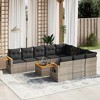 vidaXL Garden Sofa Set Grey PE rattan UV-resistant materials - 2 of 4