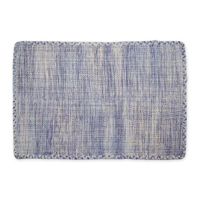 Design Imports Reflections Motif - Blue With Braided Edge - 2 X 3 Ft