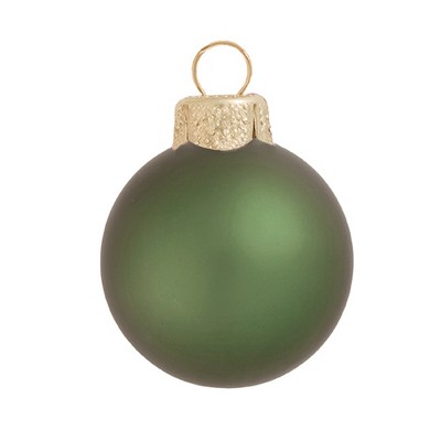 Northlight 12ct Matte Glass Ball Christmas Ornament Set 2.75" - Shale Green