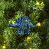 5" Christmas Plastic Chunky Glitter Dinosaur Ornament Blue - Wondershop™ - 2 of 3