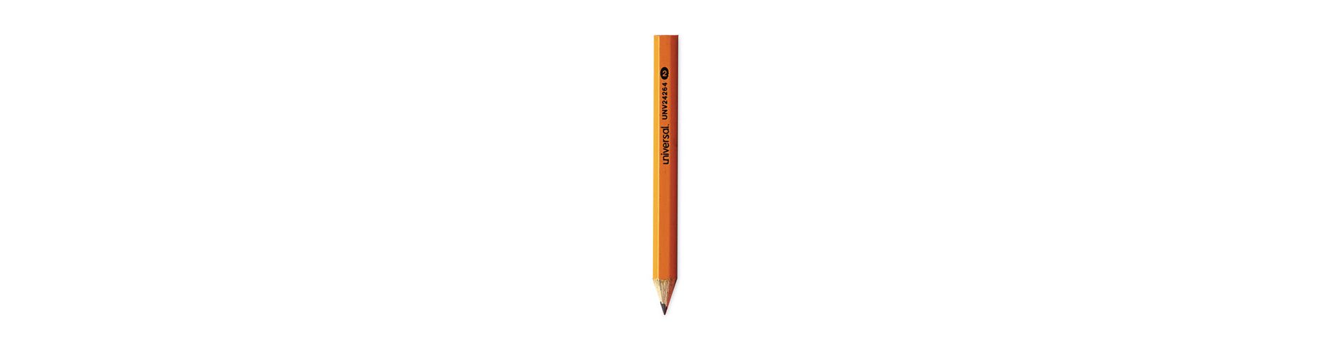 Universal Golf and Pew Pencil, HB (#2), Black Lead, Yellow Barrel, 144/Box