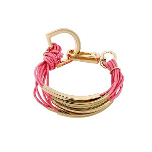 SOHI Women's Barbie Pink The Filo Statement Bracelet - 1 of 4