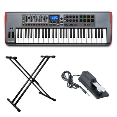 Novation Impulse 61 with Sustain Pedal and Knox Adjustable Keyboard Stand