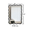 CAVINAS Wave Wall Mirror,HD Anti-Fog Bathroom Mirror with Wood Frame,Multi-Scene Vanity Mirror for Living Room, Bedroom,Entrance - 4 of 4