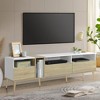 KIGFTSOD Modern TV Stand with 3 Drawers & Open Shelves – Media Console for TVs up to 80'', Color-Matching Entertainment Center for Living Room - 2 of 4