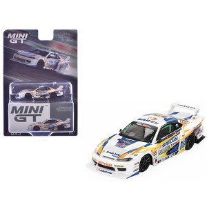 Nissan "LB-Super Silhouette" S15 SILVIA RHD #555 Yukio Fausto "Formula Drift Japan" (2023) 1/64 Diecast Model Car by Mini GT - 1 of 4