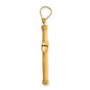 Black Bow Jewelry Men's 14k Yellow Gold Hollow 3D Polished Cross Pendant - 2 of 4