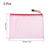 Unique Bargains PVC Waterproof Mesh Zipper Home Office Travel File Bags 3 Pcs - 2 of 4