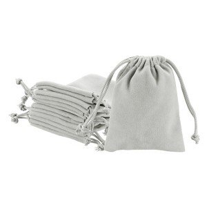 Unique Bargains Mini Smooth Soft Christmas Satin Bags with Drawstring 20 Pcs - 1 of 4