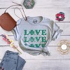 Womens Love Shamrock T Shirt Cute Four Leaf Clover Saint Patricks Day Patty Tee - Crazy Dog Women's T Shirt - 3 of 4