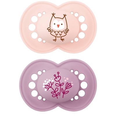 MAM Matte Original Deco Pacifier - 16+ Months - Girl - 2pc