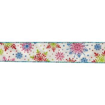Northlight Blue And Silver Snowflake Christmas Wired Craft Ribbon 2.5 X 16  Yards : Target