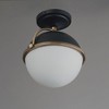 Maxim Lighting Duke 1 - Light Semi-Flush Mount in  Black/Weathered Brass - 3 of 4