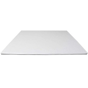 O'Creme White Wraparound Square Cake Pastry Drum Board 1/4 Inch Thick (18" x 18") Pack of 10 - 1 of 4