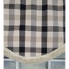 RLF Home 3" Rod Pocket High Quality Fabric Bison Check Cornice Valance with Brush Trim for Windows 50" x 17" Black - 3 of 4