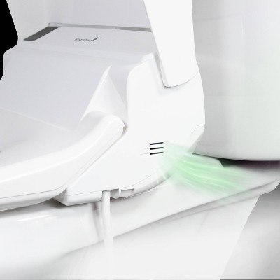 White Elongated Electric Bidet Toilet Seat with Remote Control