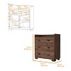 Okak Dresser for Bedroom with Double Drawer & 4 Single Drawers, Wood Chest of Drawers Closet Storage Cabinet Organizer for Living Room Hallway, Brown - 4 of 4