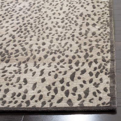 Marbella Light Gray and Dark Gray 8' x 10' Handwoven Wool Area Rug