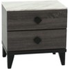 ORRD Nightstand, Classic Style Nightstand, 2 Drawer Side Table, Nightstand for Bedroom, Living Room, Small Space, Dark Gray - 2 of 4