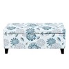 CAVINAS Versatile Upholstered Storage Ottoman with Floral Patterned Fabric, Multi-Functional Bench with Hidden Storage, Footrest & Extra Seating - 2 of 4