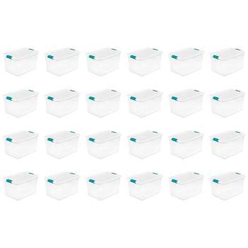 Sterilite 30-Pack Large 16.5-Gallons (66-Quart) Clear Weatherproof Tote  with Latching Lid in the Plastic Storage Containers department at