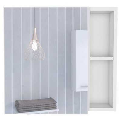 GlasFlength Decorative Wall Mirrors Bathroom Decor Cabinet Accent Mirror Vanity Medicine Cabinet Mirrors for Bathroom Wall, White, 19.6"*5.5"*18.6"